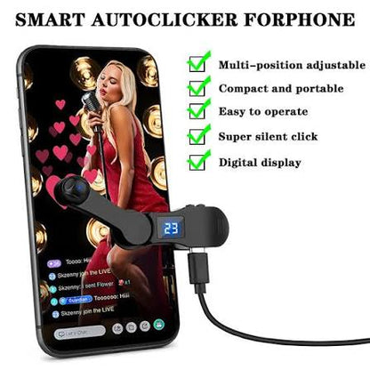 Auto Clicker pour smartphone, application de clic rapide pour iPhone et iPad, simulation de clic continu du doigt pour TikTok,  les diffusions en direct, les offres éclair, les tâches de récompense, prêt à l'emploi